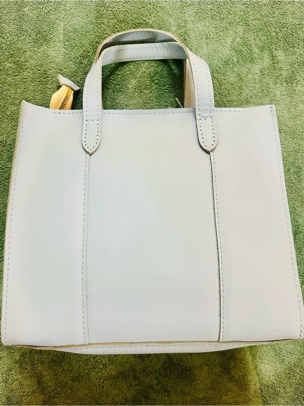 Portland Leather Goods Lola Crossbody Glacial Blue Leather Satchel Bag - Picture 3 of 9